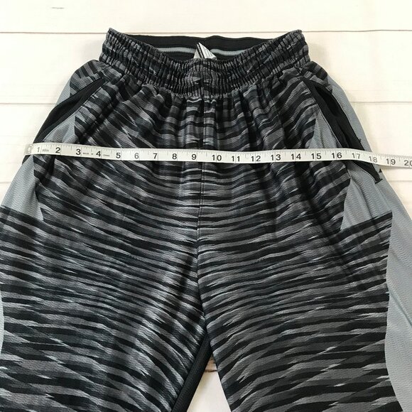 Nike Dri Fit Men Small Black Gray Space Dye Active Training Shorts - Picture 8 of 14